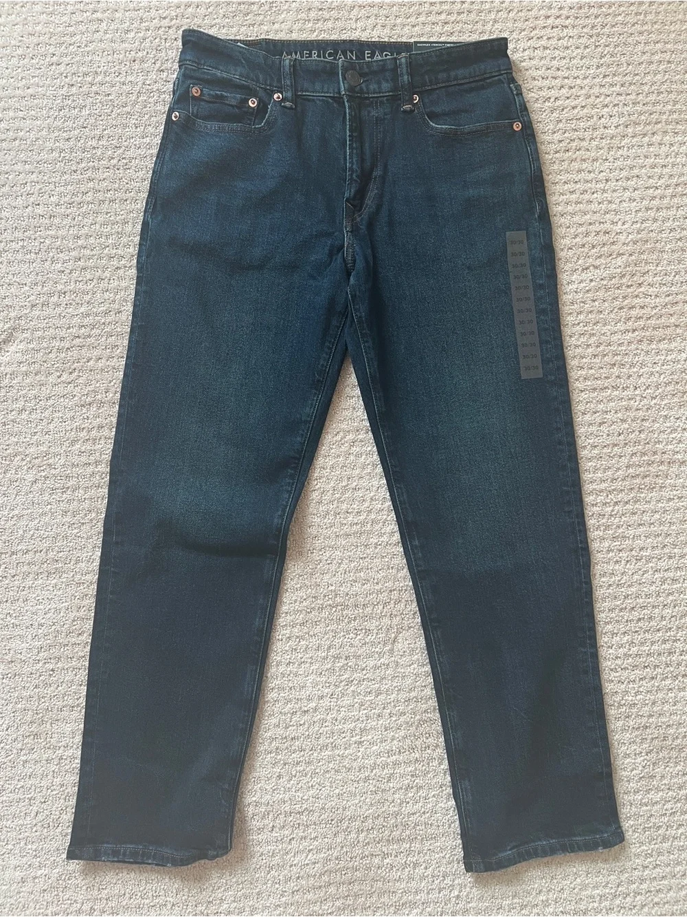 American Eagle Outfitters Airflex+ Indigo Slim Straight Jeans